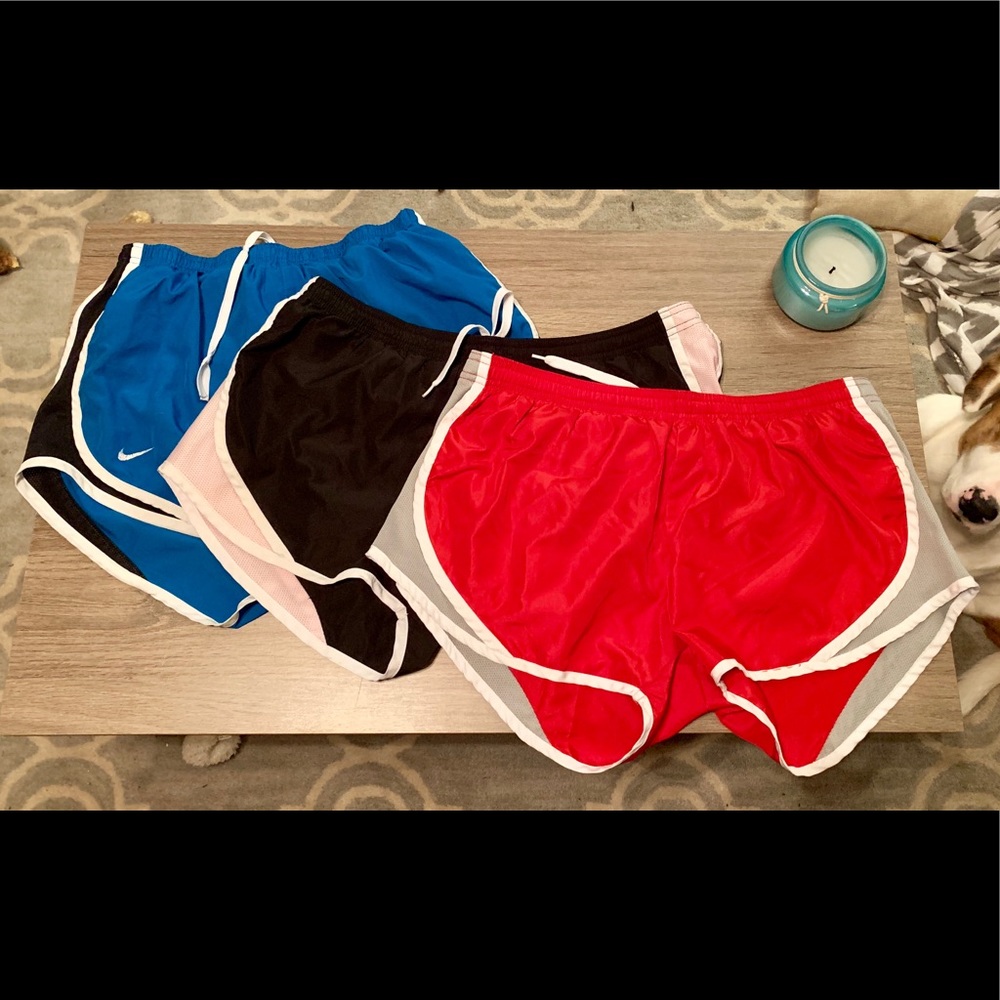 3 pairs of running shorts - one Nike two soffe